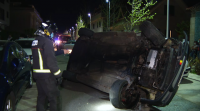 Ferido un mozo en Baiona ao colidir con outro coche e envorcar