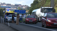 Catro feridos nun accidente con sete coches implicados na AP-9, en Vigo