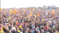 Ampla resposta do independentismo á convocatoria de Puigdemont en Perpiñán