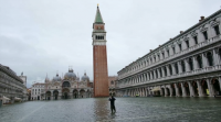 O sistema de diques non se activa e a auga alta inunda Venecia