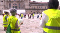 Concentración da Plataforma de Pensionistas Compostela no Obradoiro