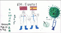 Os nenos chineses mandan a España mensaxes de ánimo