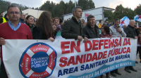 Manifestación en Burela en defensa da sanidade pública