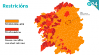 Vigo e Pontevedra pasan ao nivel máximo de restricións xunto a outros 53 concellos