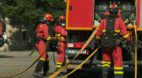Un destacamento da UME está despregado en Figueirido para apoiar as brigadas contra os incendios