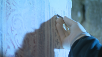 Comeza a restauración dos murais renacentistas de Pinol, en Sober