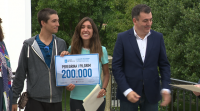 A peregrina 200.000 é unha madrileña que camiñou desde Tui para facer unha promesa