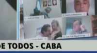Un deputado arxentino ofrece unha bochornosa imaxe durante unha sesión virtual do Congreso