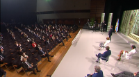 A Roda deleita os asistentes da entrega das Medallas Castelao 2020 co alalá "Estreliña do luceiro"