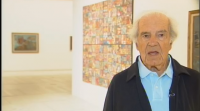 O pintor galego de 91 anos José Solla, amósanos a mostra restrospectiva que presenta o Museo de Pontevedra