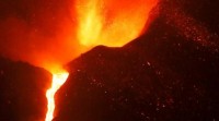 Preocupa unha das coadas do volcán da Palma que arrastra unha masa de lava importante