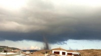 Espectaculares imaxes dun tornado en Campillos, Málaga