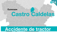 Morre un home en Castro Caldelas tras envorcar o tractor que conducía