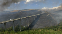 Continúa activo o incendio de Verín e xa leva arrasadas unhas 120 hectáreas