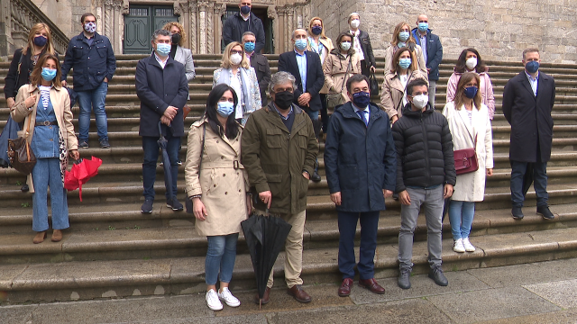 Deputados do PPdeG visitan o Pórtico do Gloria tras a súa restauración