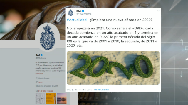 Comeza no 2020 unha nova década? A RAE responde