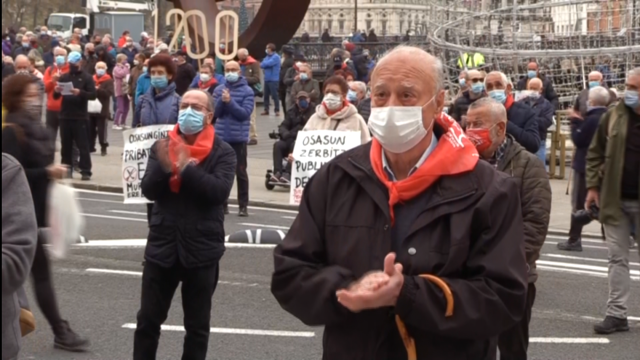 Os pensionistas vascos preparan unha manifestación para este sábado
