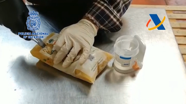 Detidas cinco persoas por introducir en España cocaína agochada en piñas