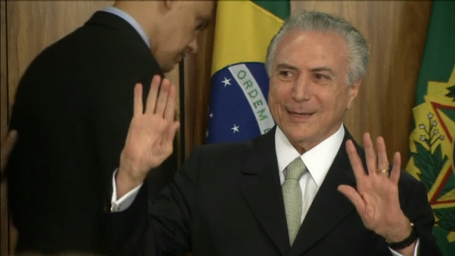 O ex-presidente do Brasil Temer, acusado de liderar unha organización criminal