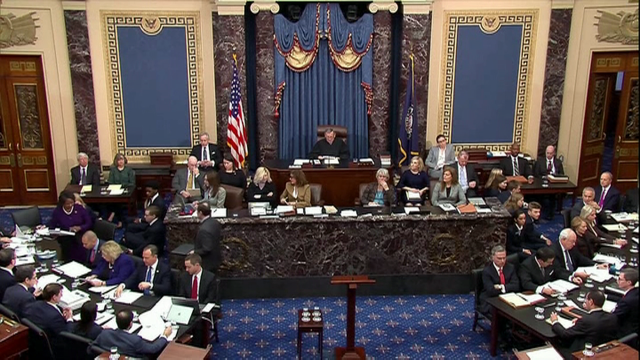 O Senado absolve a Trump do cargo de obstrución ao Congreso