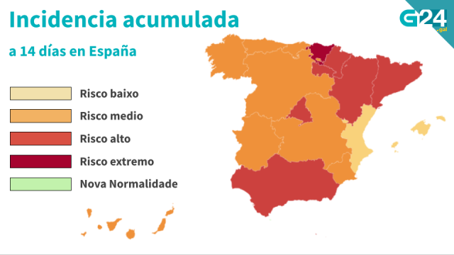 A incidencia segue baixando en España, e tamén as mortes e as hospitalizacións