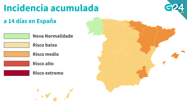 Galicia, única comunidade en nova normalidade; España xa conta 5 millóns de contaxios
