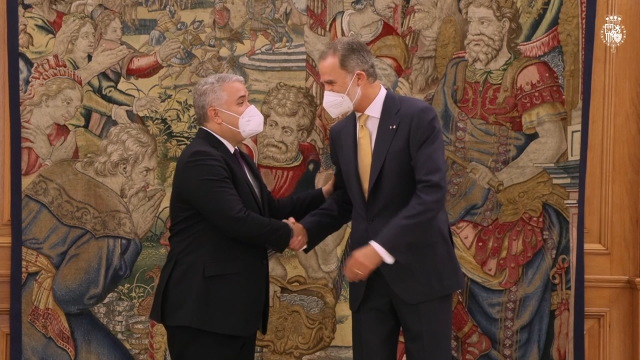 O presidente de Colombia inicia unha visita oficial de tres días en España