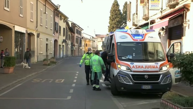 Rúas desertas e temor en Codogno, foco do brote de coronavirus en Italia