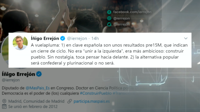 Errejón fala de peche de ciclo en Unidas Podemos tras a debacle electoral e Isa Serra chama á reflexión