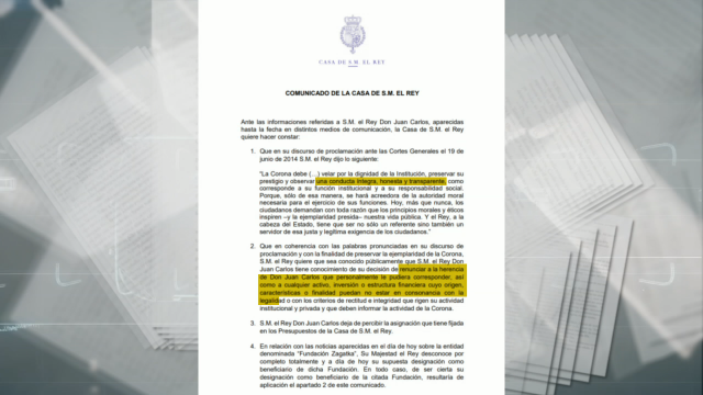 O Rei Filipe VI renuncia á herdanza e retíralle a asignación ao pai