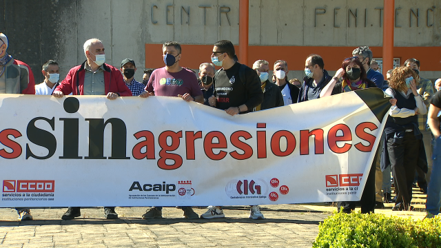 Protesta na Lama contra as agresións a funcionarios de prisións