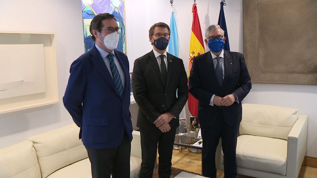Feijóo e Garamendi impulsan o diálogo entre administracións, empresarios e sindicatos ante a pandemia