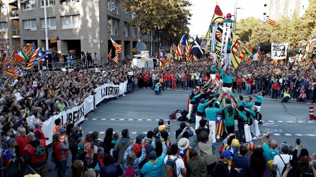 Manifestación en Barcelona contra a sentenza do "procés"