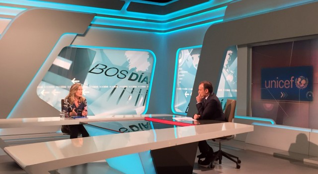 Myriam Garabito, presidenta de Unicef Galicia, presentou no 'Bos días' da TVG a campaña #PorTodosMisCompañeros