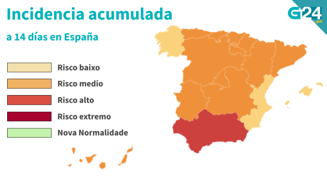 Ceuta entra en nova normalidade e Galicia segue sendo a comunidade coa incidencia máis baixa