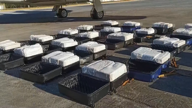 Detido un español que agochaba 1,3 toneladas de cocaína en 24 maletas