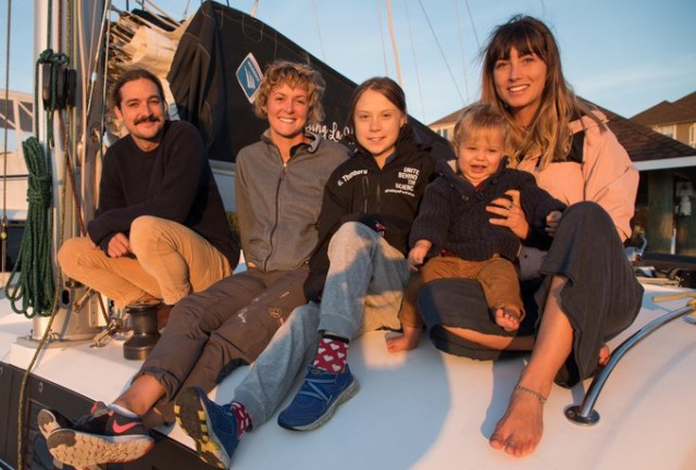 Greta Thunberg chegará a España no catamarán dunha familia australiana para participar no cumio do clima
