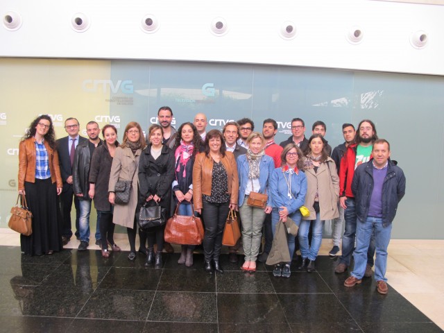 Visita da Asociación de Jóvenes Empresarios da Coruña ás instalacións da CRTVG