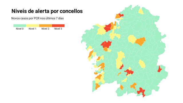 A Laracha súmase á listaxe de concellos en nivel de alerta vermello