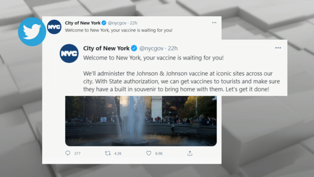 Nova York ofrece vacinas de balde aos turistas en Times Square