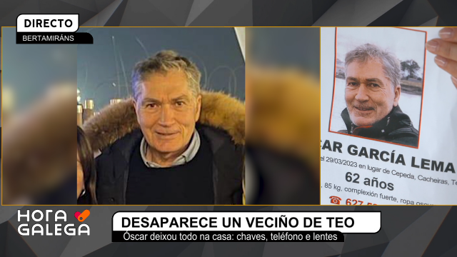 Buscamos axuda para atopar a Óscar García, veciño de Teo desaparecido