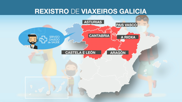 A Xunta reduce o rexistro de viaxeiros a seis comunidades e Melilla