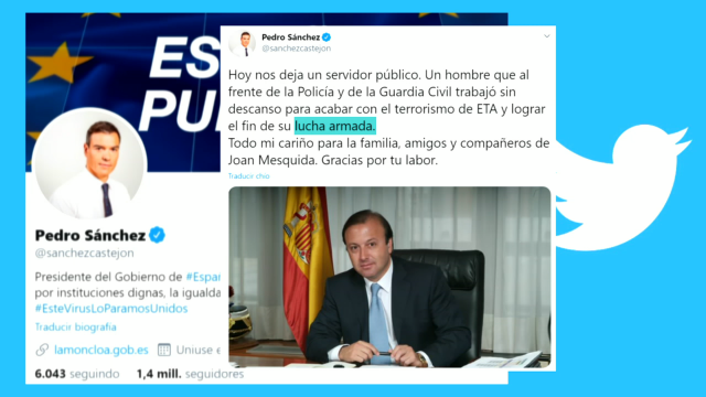 Polémica ao referirse Pedro Sánchez á "loita armada" da ETA