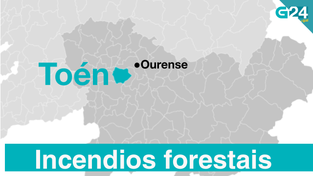 Activo un incendio forestal en Toén e estabilizado o de Monterrei
