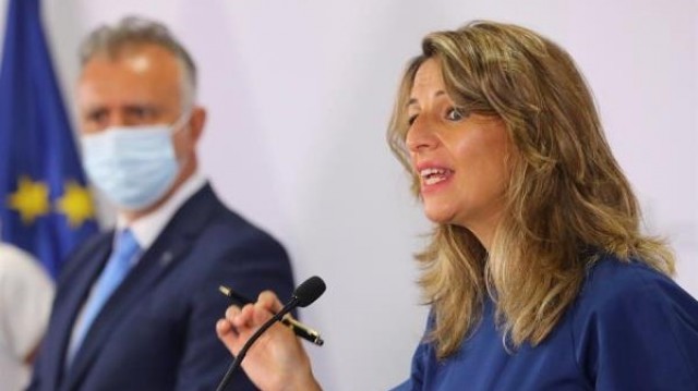 Yolanda Díaz, sobre a marcha de Xoán Carlos: "A imaxe é moi mala para o noso país"